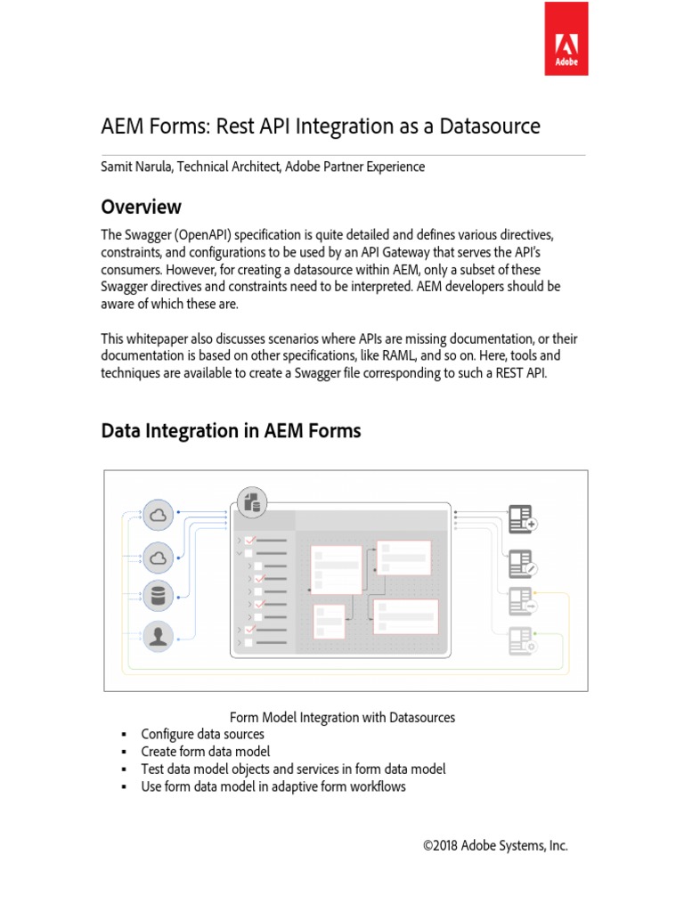 AEM Forms REST API Integration As Datasource | PDF | Application ...