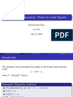 Statistics II - Asymptotic Theory For Least Squares: Marcelo Sant'Anna