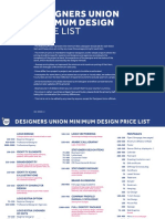 Designers Union Minimum Price List PDF