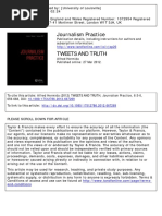 Journalism Practice: To Cite This Article: Alfred Hermida (2012) TWEETS AND TRUTH, Journalism Practice, 6:5-6