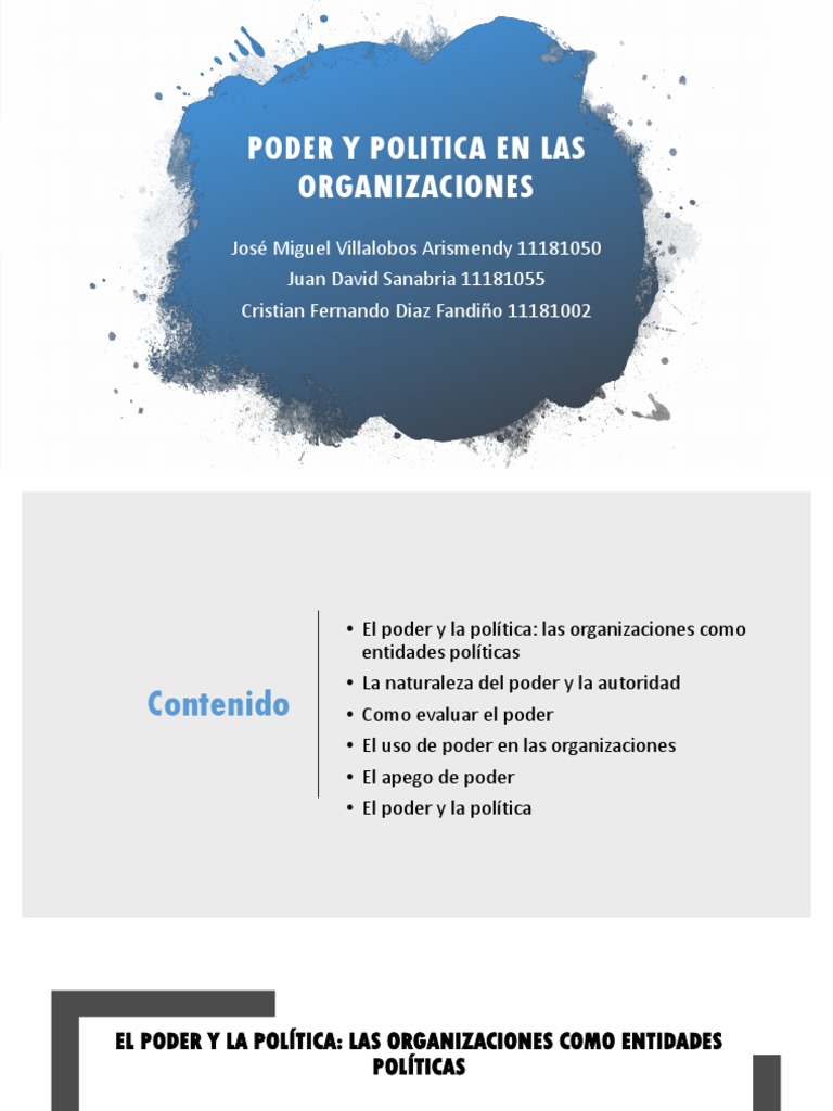 Poder y Politica en Las Organizaciones | PDF | Toma de decisiones ...