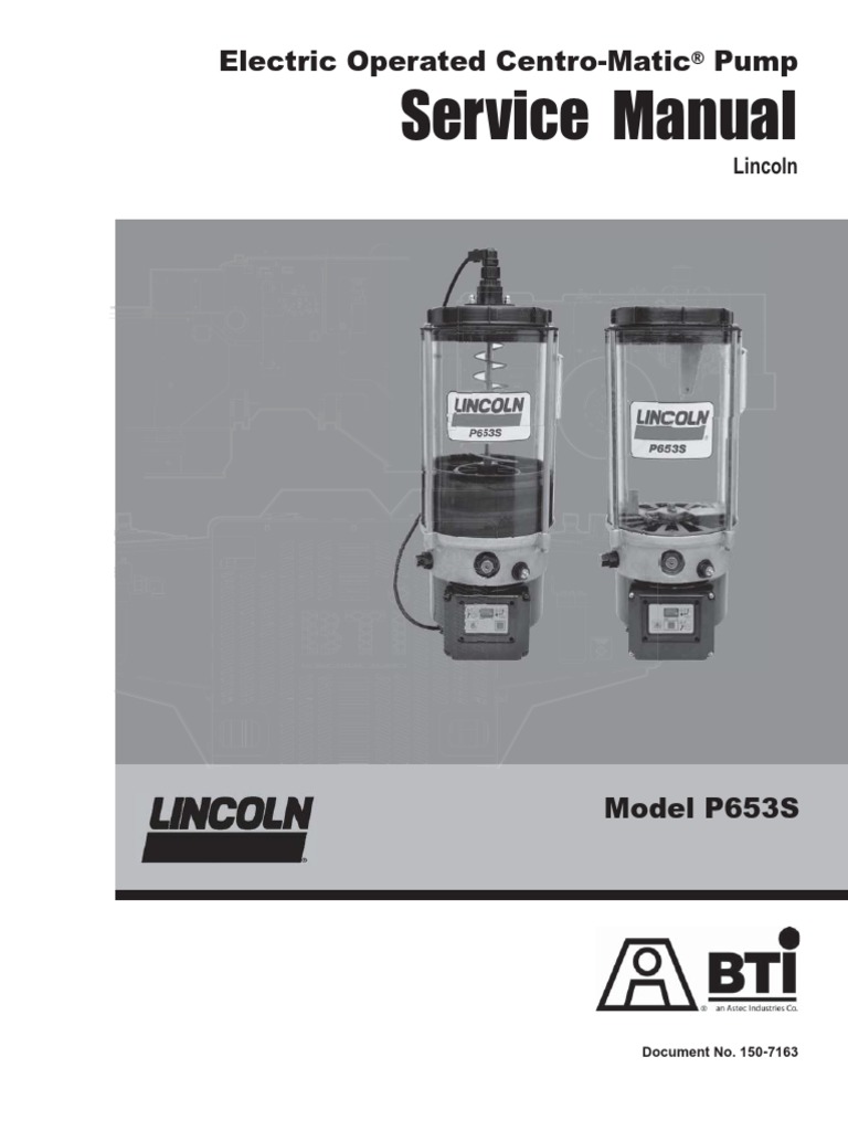 Automatic Greasing Manual Lincoln Electric Lube Pump PDF PDF