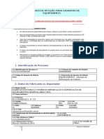 Formulário de Petição para Cadastro de Equipamento: 1. Identificação Do Processo