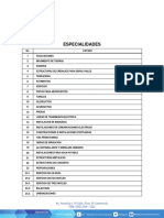 Especialidades Actualizado 2018 PDF