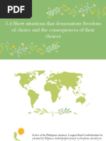 5.4 Show Situations That Demonstrate Freedom of Choice and The Consequences of Their Choices