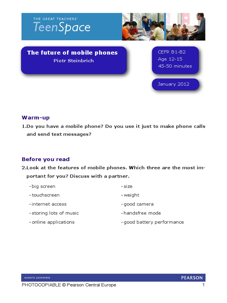 The Future of Mobile Phones | PDF | Smartphone | Mobile Phones