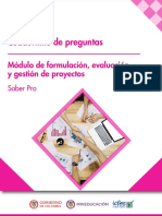 Cuadernillo de Preguntas - Formulacion Evaluacion y Gestion de Proyectos - Saber Pro 2018