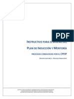 Instructivo Para El Diseño Plan de Inducción y Mentoria 2019
