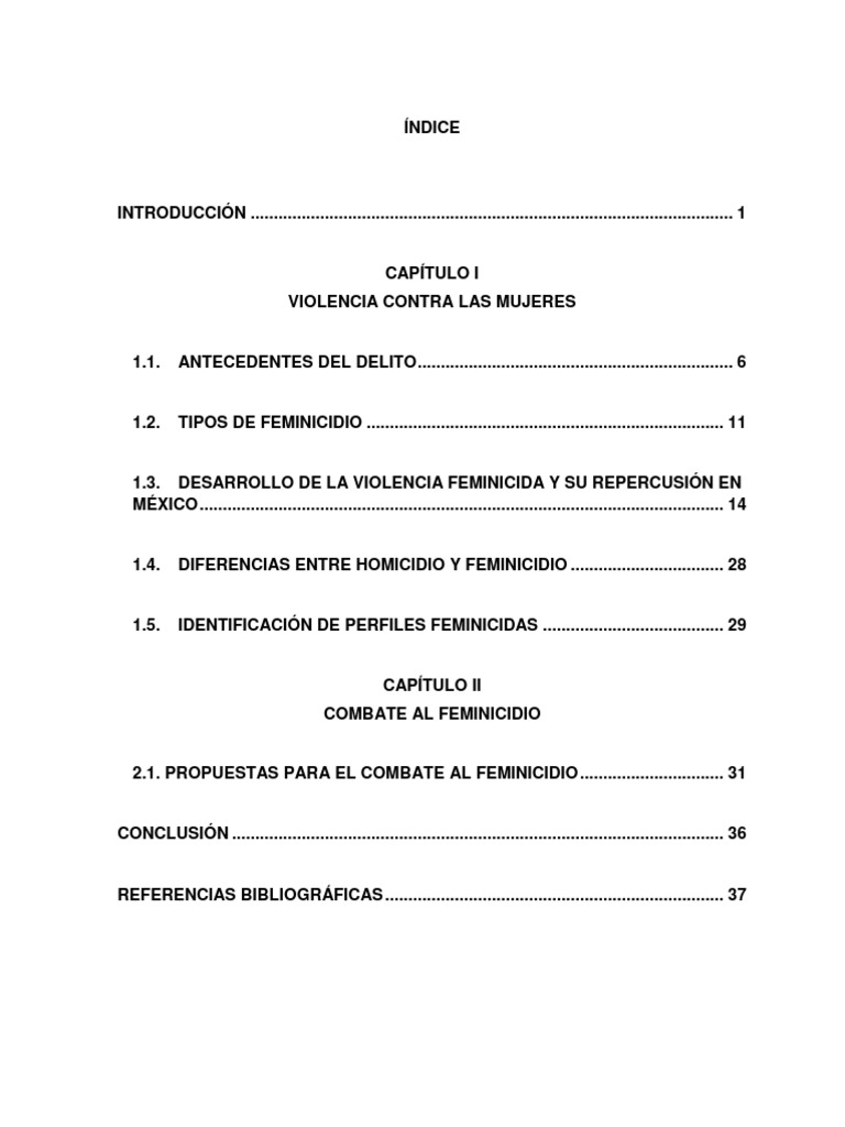 Feminicidio en México: Análisis y Propuestas | PDF | La violencia ...