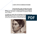 Biografía de Josefa Ortiz de Domínguez Resumen