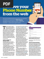 Remove Your Number From the Web