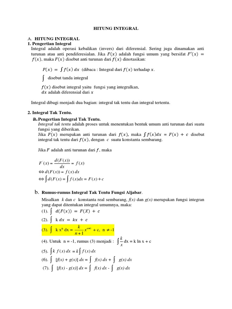 Hitung Integral | PDF