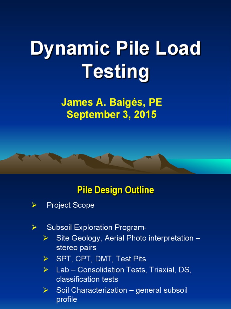 Dynamic Pile Load Testing | PDF | Deep Foundation | Classical Mechanics