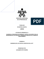 Evidencia 8 Sesión Virtual "Incidencia de Los Costos Logísticos en La DFI"