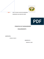Principles of Management Requirements: Christ The King College de Maranding Maranding Lala Lanao Del Norte