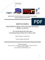 Kertas Kerja Myit Mohon Dana Pertandingan Rekacipta Bahan Mesra Alam 2018