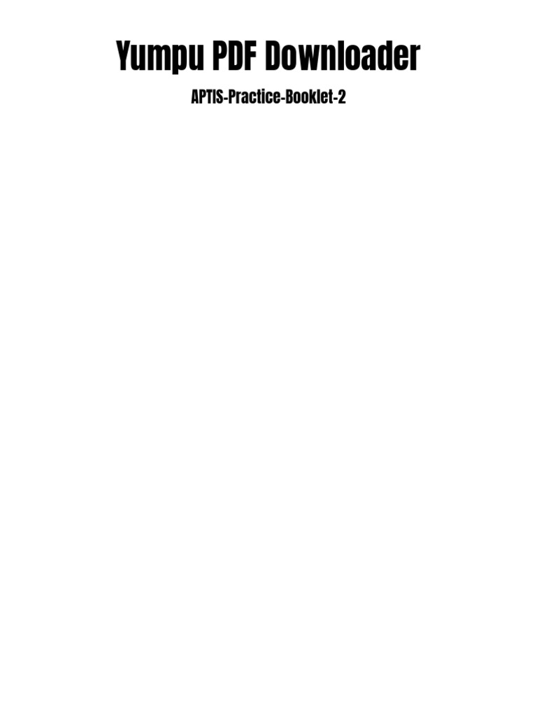APTIS Practice Booklet 2 | PDF | Books