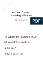 Fact and Opinion Including Inference: Murdock/White