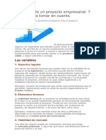 Viabilidad de Un Proyecto Empresarial