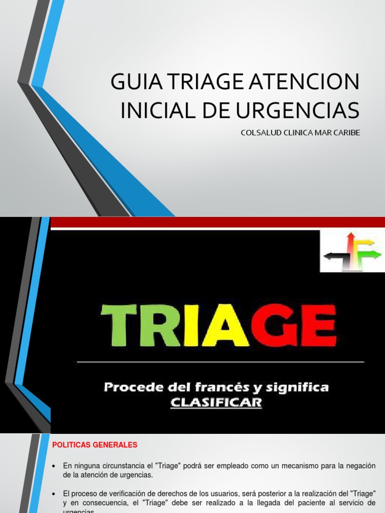 Guía de Triage para Urgencias Médicas | PDF | Lesión | Reanimación ...