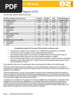 OZL ASX Release Q2 2019 Report