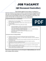 New QC Doc Controller - Job