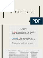 Tipos de Textos