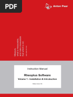 Rheoplus Software: Instruction Manual