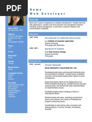 CV format