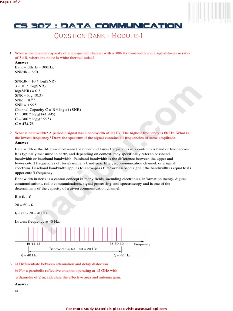 Cs307 System Software KTU PDF Bandwidth (Signal Processing
