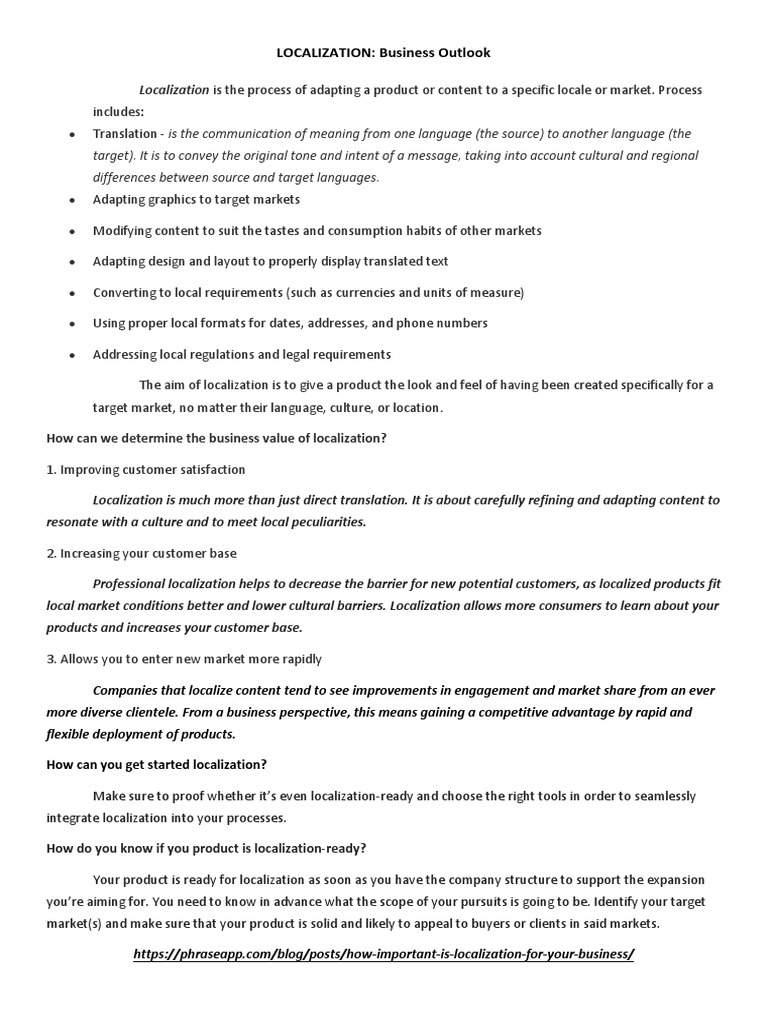 Localization | PDF | Taxes | Strategic Management