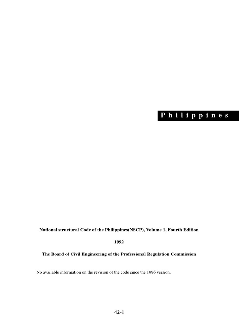 National Structural Code of The Philippines PDF | PDF