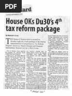 Manila Standard, Sept. 10, 2019, House OKs Du30's 4th tax reform package.pdf