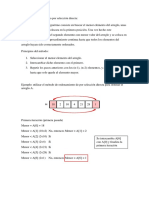 Método de Ordenamiento Por Selección Directa