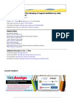 Quantitative Analysis of The Damping of Magnet Oscillations by Eddy Currents in Aluminum Foil