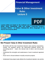 Finance & Financial Management Net Present Value & Other Investment Rules