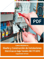 Diseño e instalaciones eléctricas baja tensión NB 777