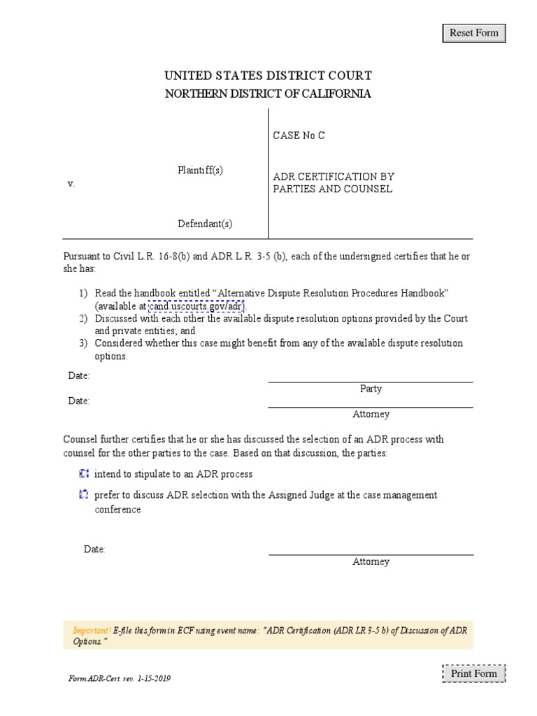 ADR Cert Fillable 2019 PDF