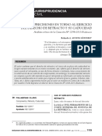 Precisiones Sobre El Retracto y Su Caducidad