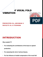Models of Vocal Fold Vibration