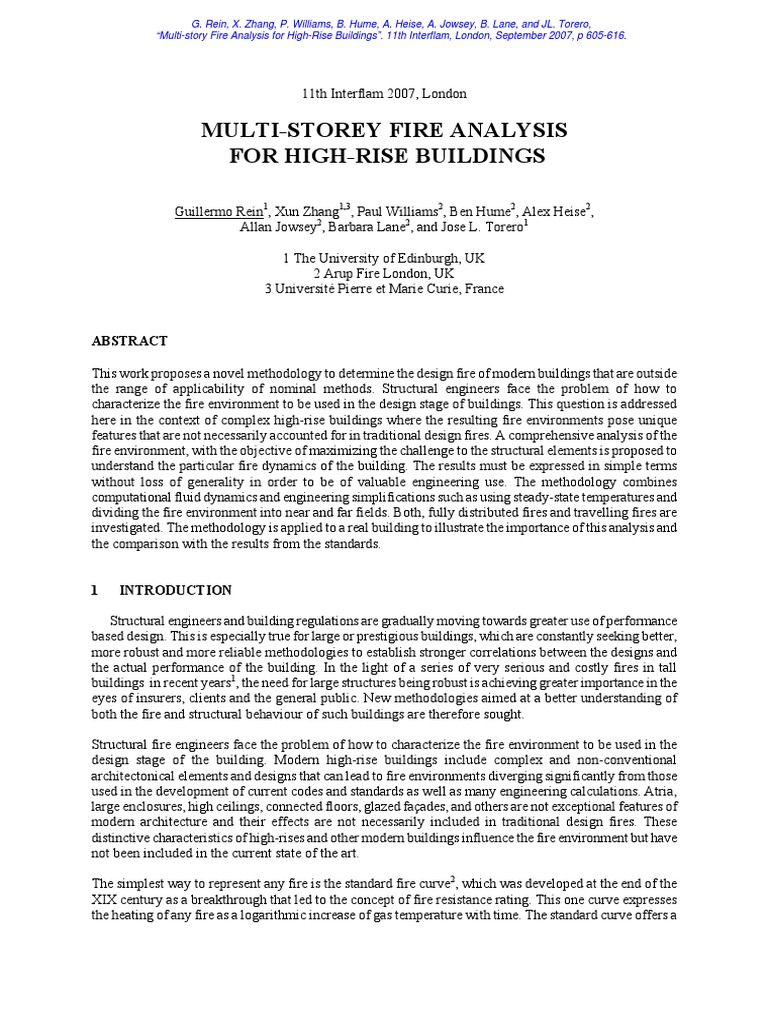 Fire Analysis Methodology for High-Rises | PDF | Fires | Computational ...