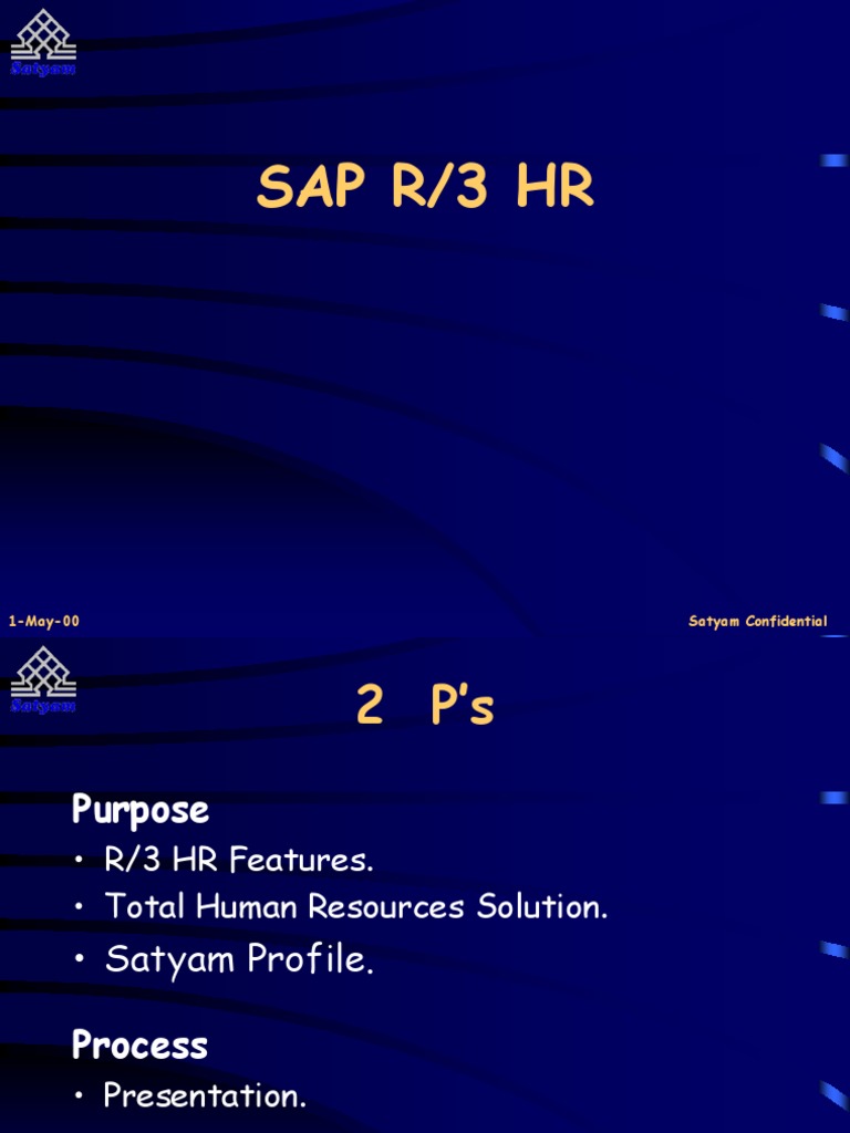 SAP R/3 HR Overview and Features | PDF | Sap Se | Human Resources