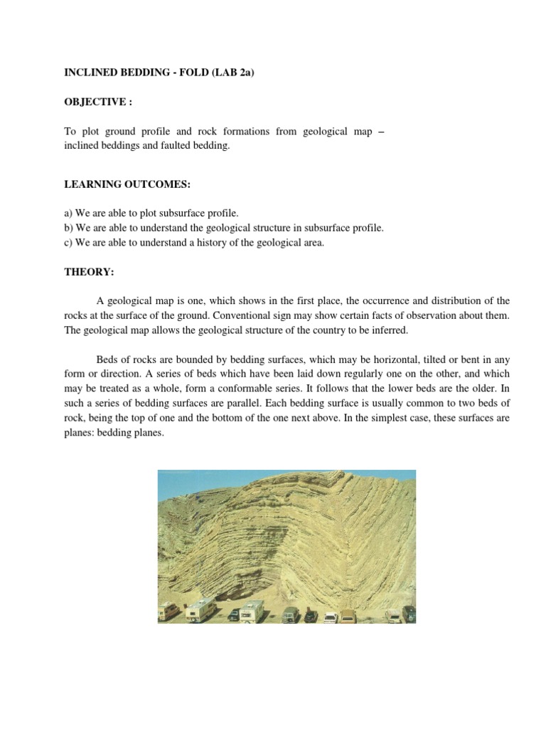 Analyzing Inclined Bedding Structures | PDF | Fault (Geology) | Geology