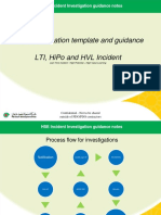 HSE Investigation Report Template and Guidance
