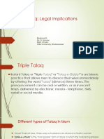 Triple Talaq - Legal and Social Implicaitons