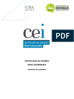 Certificado de Español - Nivel Intermedio-: Modelos de Exámenes