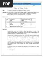 Expt 5 Clipper and Clamper Circuits