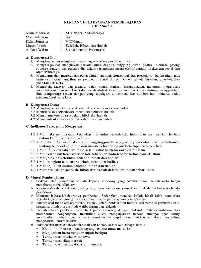 Rpp 5 1 Shodaqoh