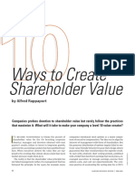 10 Ways To Create Shareholder Value PDF