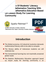 An Analysis of Students' Literacy Ability in